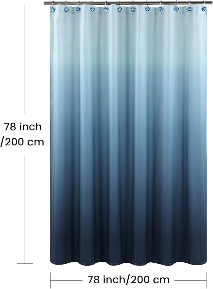 Long Fabric Shower Curtain, Waterproof Bathroom Curtains - Image 6