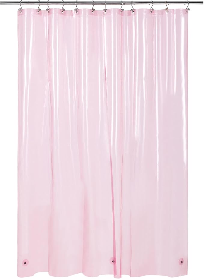 Barossa Design Clear Pink Long Shower Curtain Liner 78" Height - Image 8