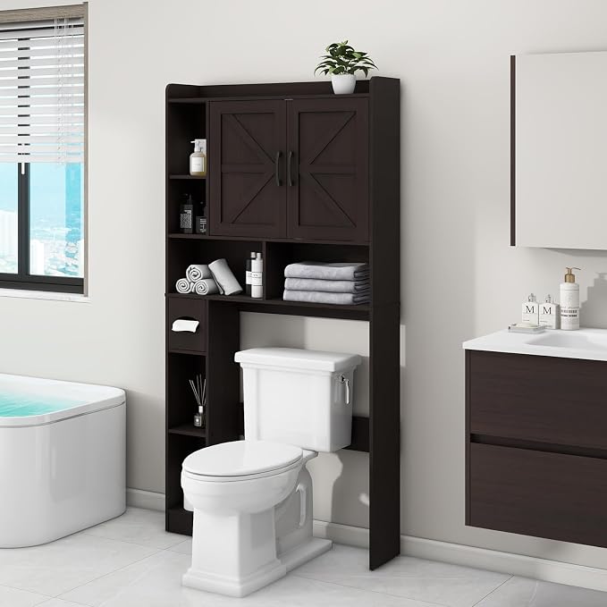 Vabches Over The Toilet Storage Cabinet, Farmhouse Storage Cabinet Over Toilet - Image 7