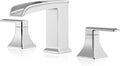 Brass Roman Tub Faucets, High Flow Waterfall Deck Mount Bathtub Faucet Set by HEYMYTAP