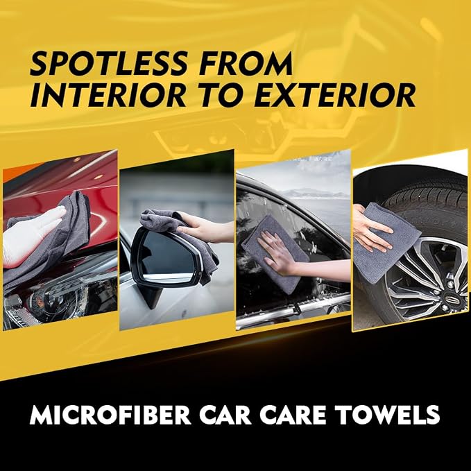 HOMEXCEL Grey Microfiber Cleaning Cloth 20 Pack 11.5 x 11.5 inch Microfiber - Image 5