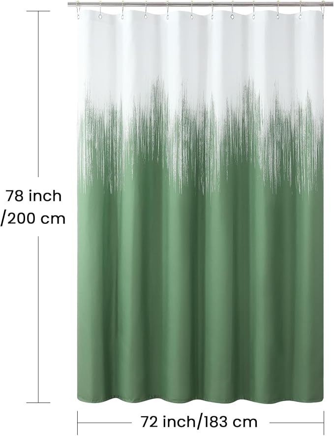 Fabric Shower Curtain 78 Inches Long, Modern Decorative Bathroom Curtains - Image 6