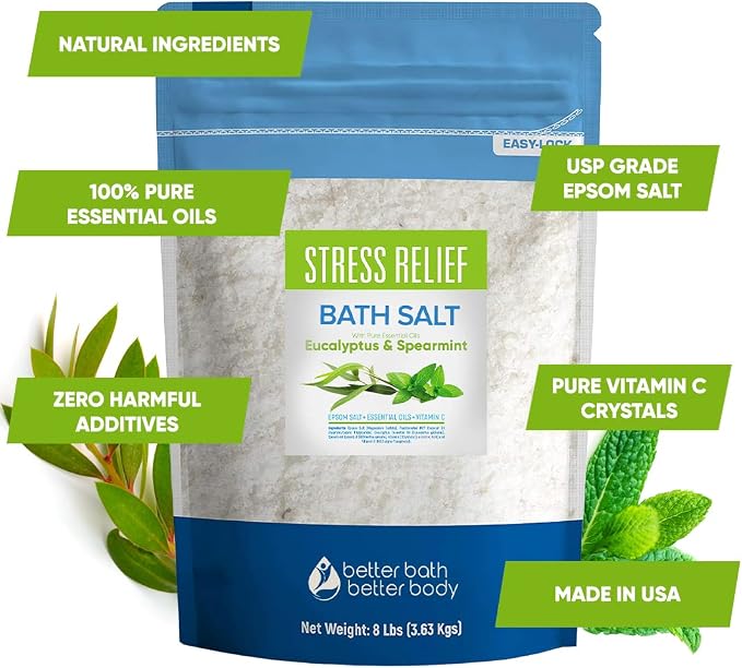 Stress Relief Bath Salt 128 Ounces Epsom Salt - Image 2
