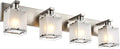 4-Lights Bathroom Light Fixtures Over Mirror, Brushed Nickel Vanity Wall by WINSHENLighting