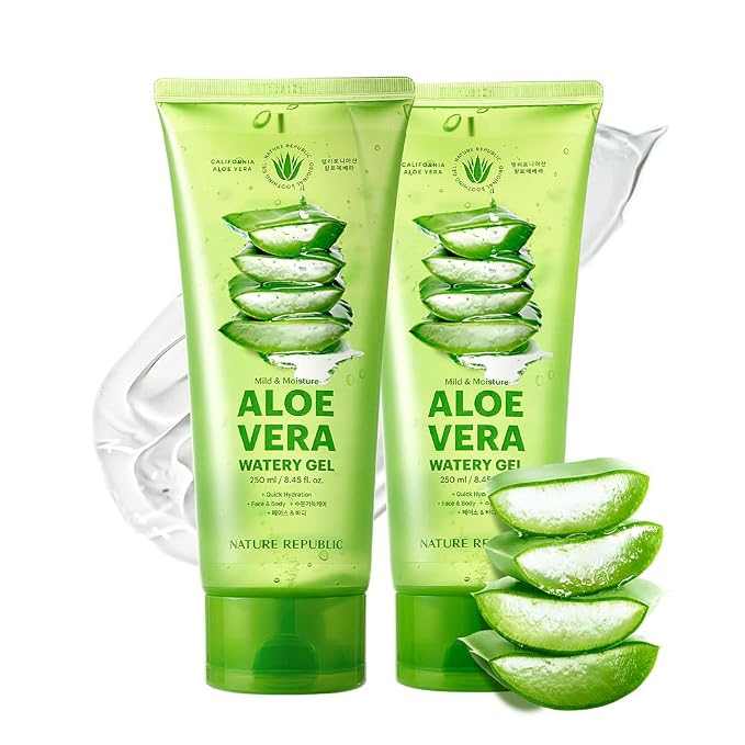 Nature Republic MILD & MOISTURE ALOE VERA WATERY GEL Quick Hydration & fast by NATUREREPUBLIC