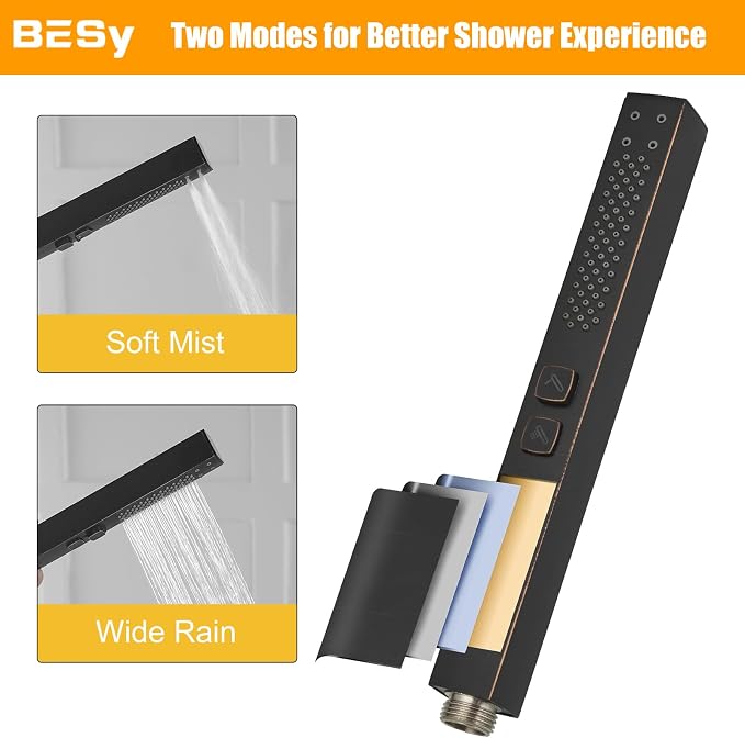 BESy Freestanding Tub Faucet Oil Rubbed Bronze Floor Mounted Tub Filler Faucet - Image 7