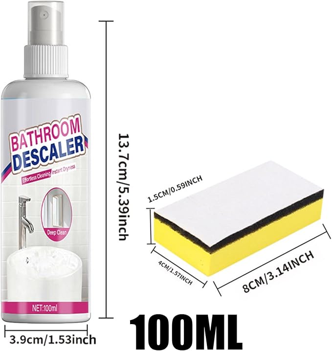 Bathroom Descaler, 100ml Powerful Cleaning Foam, Toilet Bowl Stain Cleaner Agent - Image 2