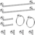 Cilee 10 Piece Chrome Bathroom Accessories Set, 24inch Polished Chrome Towel by Cilee