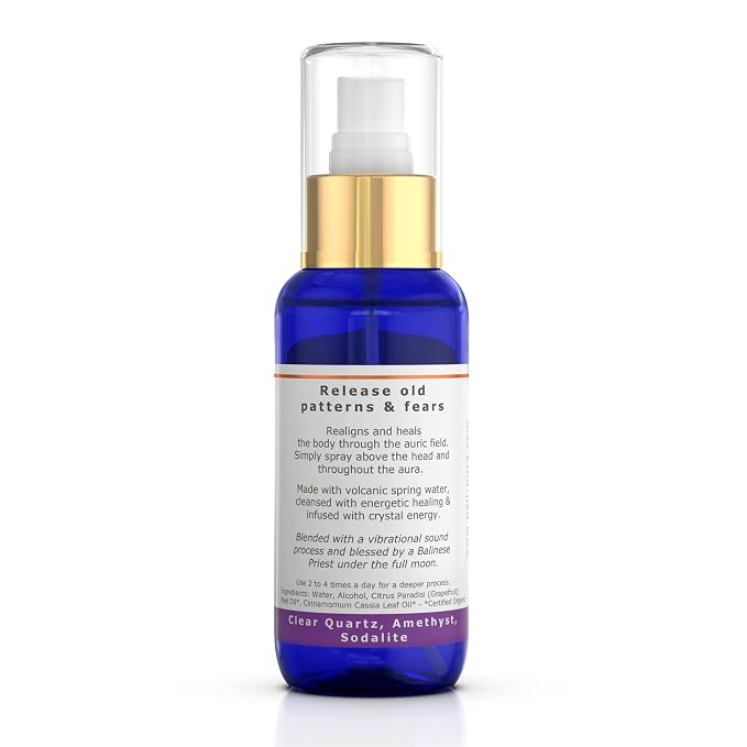 Let Go Aura Crystal Spray with Amethyst Sodalite Clear Quartz Palo Santo - Image 2