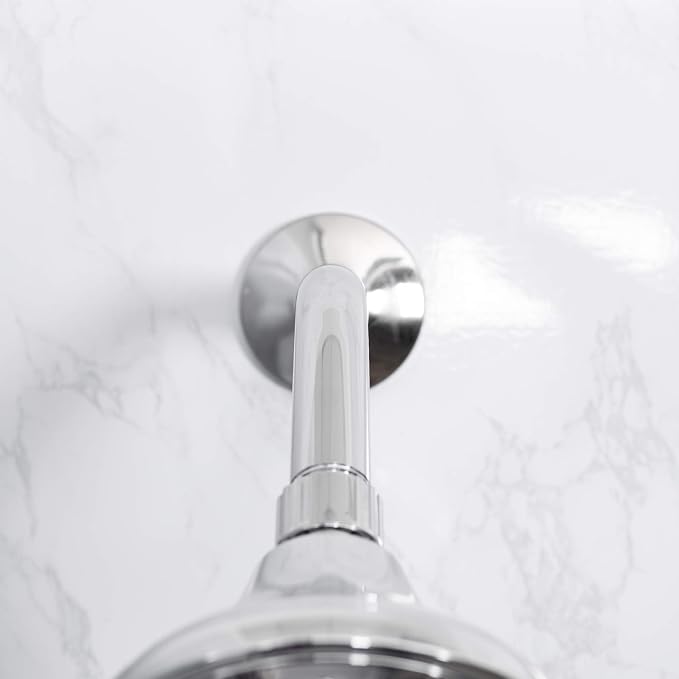 VETTA 8 Inch Shower Arm and Flange, Stainless Steel Construction, Shower Head - Image 5