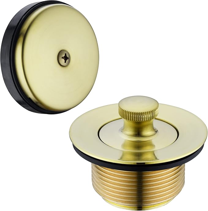 BESTILL Bathtub Drain Kit and Overflow Faceplate, Brushed Gold by BESTILL