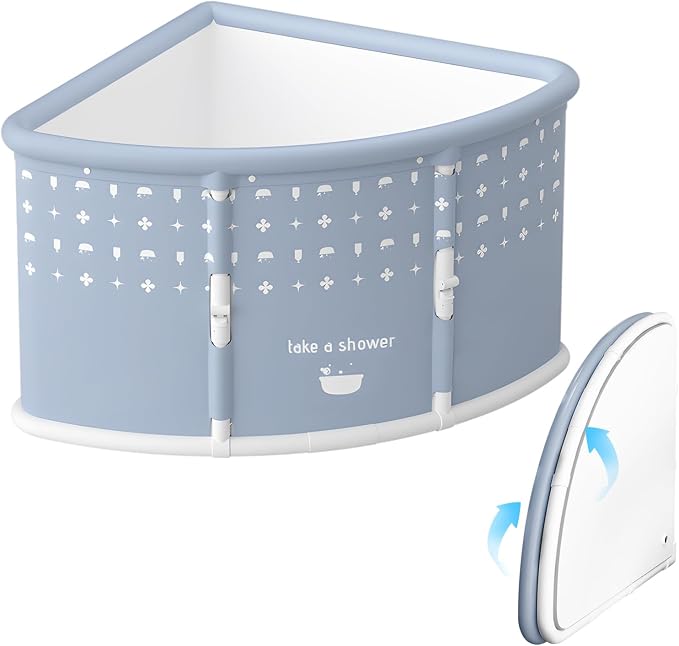 Foldable Bathtub for Adults, 28.8" Fan-Shaped Portable tub, Large Collapsible by Unknown