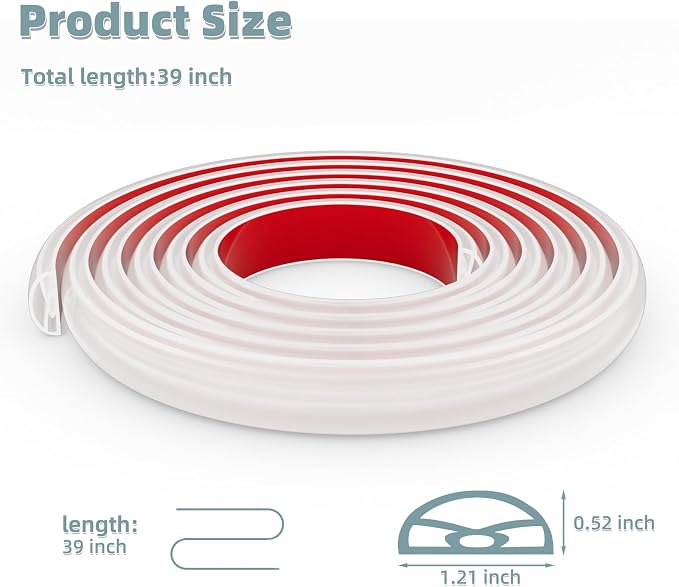 39Inch New Shower Threshold Water Dam Barrier, Collapsible Self-Adhesive - Image 2
