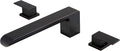 SITGES Minimalist Square-Shaped Bathtub Faucet, 2-Handle Widespread Roman Tub by SITGES