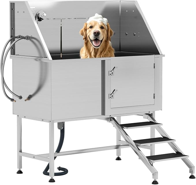 Albott 50-Inch Stainless Steel Pet Washing Station by Albott