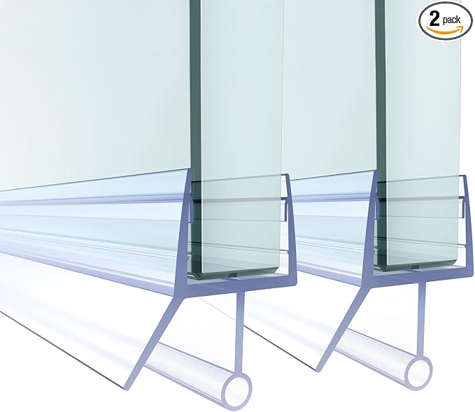 Shower Door Bottom Seal, Frameless Glass Door Seal Strip to Seal 12mm Gap by FCSOTSPS