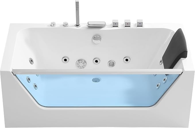 Empava 59 x 29" Whirlpool Tub, 750W Acrylic Jetted Bathtub - Image 5