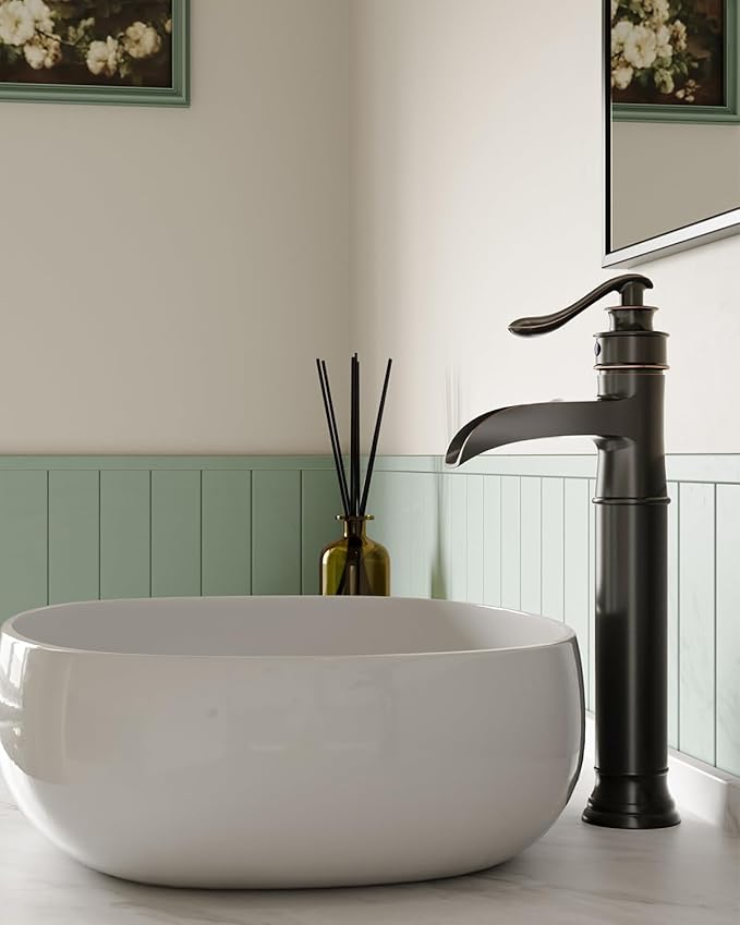 BWE Waterfall Spout Oil Rubbed Bronze Bathroom Faucet Single Handle One Hole - Image 2