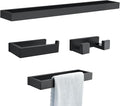 TNOMS Black Towel Bar Set, 4-Pieces Bathroom Hardware Set Modern Bathroom Towel by TNOMS
