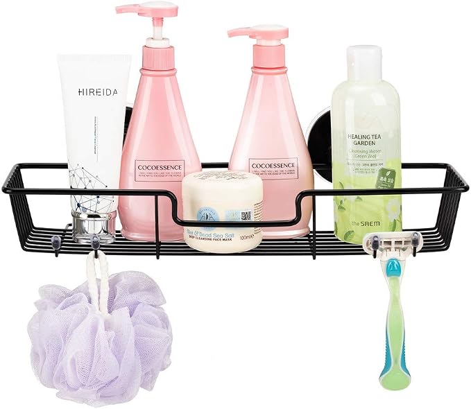 SANNO Suction Cups Shower Caddy, Bathroom Storage Combo Organizer, Rustproof by SANNO