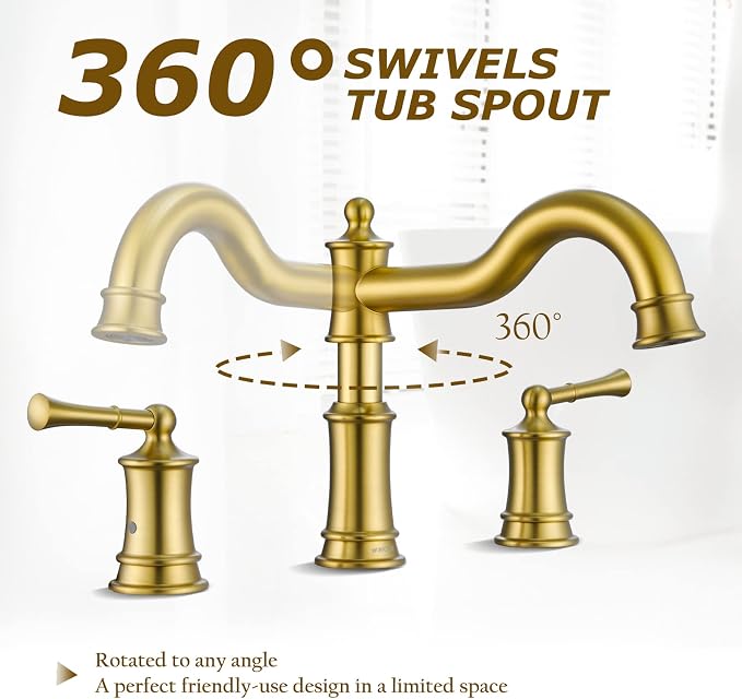 Roman Bathtub Faucet Deck Mount Tub Faucet - Image 7