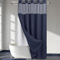 River Dream Heavyweight No Hooks Required Dotted Waffle Weave Shower Curtain by RiverDream