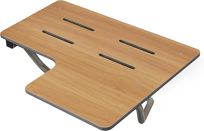 Seachrome 28" x 22.5” Teak Reversible Folding Transfer Tub/Shower Seat - Image 9