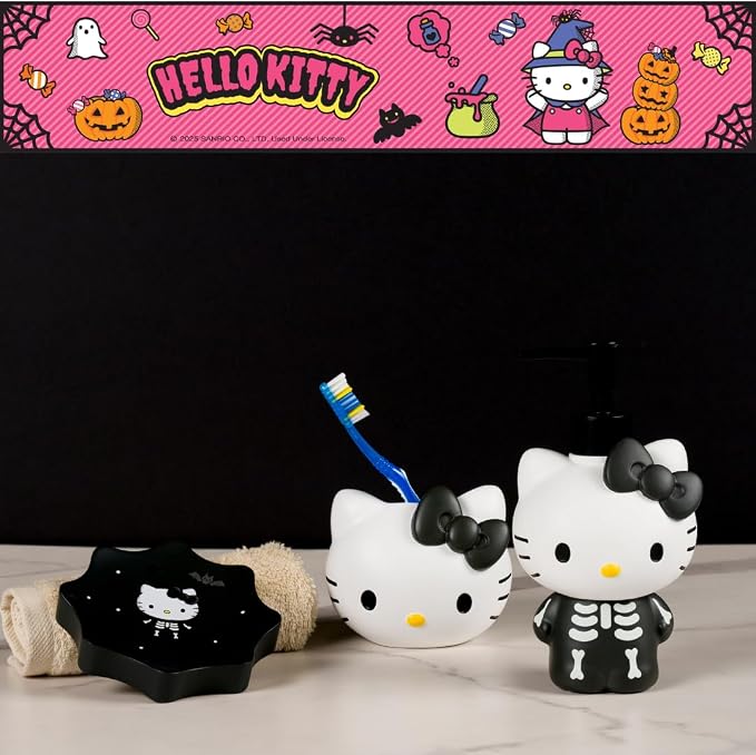 Hello Kitty Glow in The Dark Skeleton Soap/Lotion/Hand Sanitizer Resin Pump - Image 7