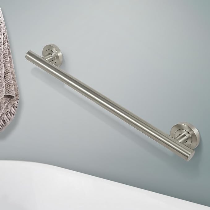 Lava Odoro Shower Grab Bar, Modern Set Stainless Steel Handicap Grab Bar - Image 2
