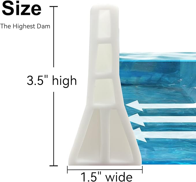 3.5" High Collapsible Shower Threshold Water Dam 39"Shower Water Splash Guard - Image 2