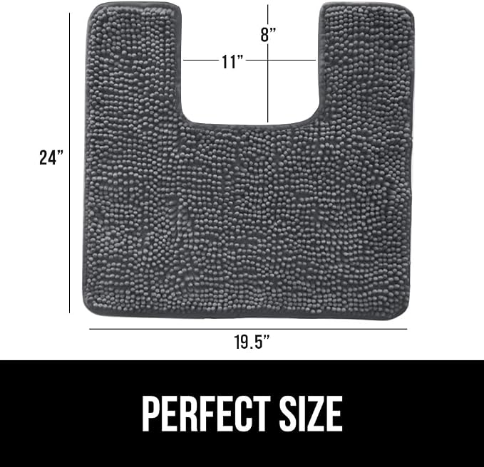 GORILLA GRIP Plush Absorbent Shaggy Chenille Bath Rug Mat - Image 2