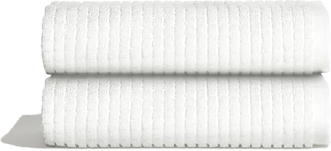 ONSEN Terry Cotton Waffle Hand Towel Set – 2 Pack Luxury Cotton Hand Towels by ONSEN
