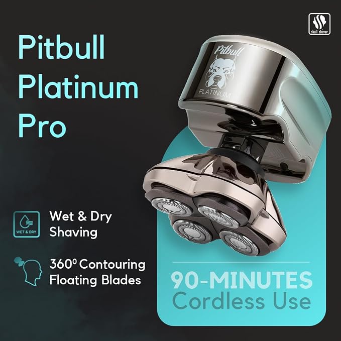 Skull Shaver - Pitbull Platinum PRO PX5 Head and Face Shaver - - Image 8