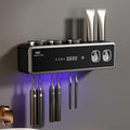 Wall Mounted Toothbrush Holders, Automatic Toothpaste Dispenser, 3 Cup by Wekity