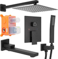 12 inch Square Shower Head and Handheld Set, Gasecoet Shower System by Gasecoet