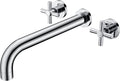 SUMERAIN Tub Filler Wall Mounted Tub Faucet High Flow Bathtub Faucet Chrome by SUMERAINFAUCETS