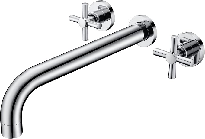 SUMERAIN Tub Filler Wall Mounted Tub Faucet High Flow Bathtub Faucet Chrome by SUMERAINFAUCETS
