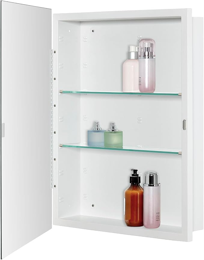 Bathroom Medicine Cabinet with Beveled Edge Mirrored Door 20 x 26 inch - Image 4