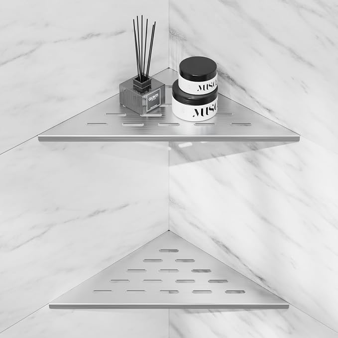 lives Shower Corner Shelf 10" Slot Design Bathroom Shelves by Lives