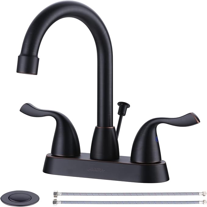 Oil Rubbed Bronze Bathroom Faucet, ARCORA 4 Inch Centerset Bathroom Sink Faucet by ARCORA