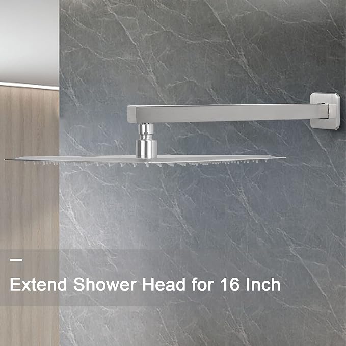 HarJue Shower Arm, Rain Shower Head Extension Extender, - Image 4
