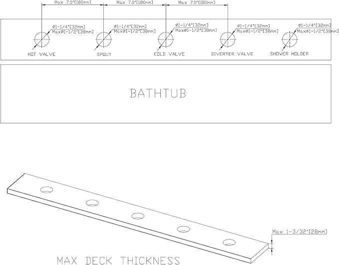 Roman Tub Faucet with Hand Shower, Waterfall Tub Filler Deck Mount Brushed - Image 6