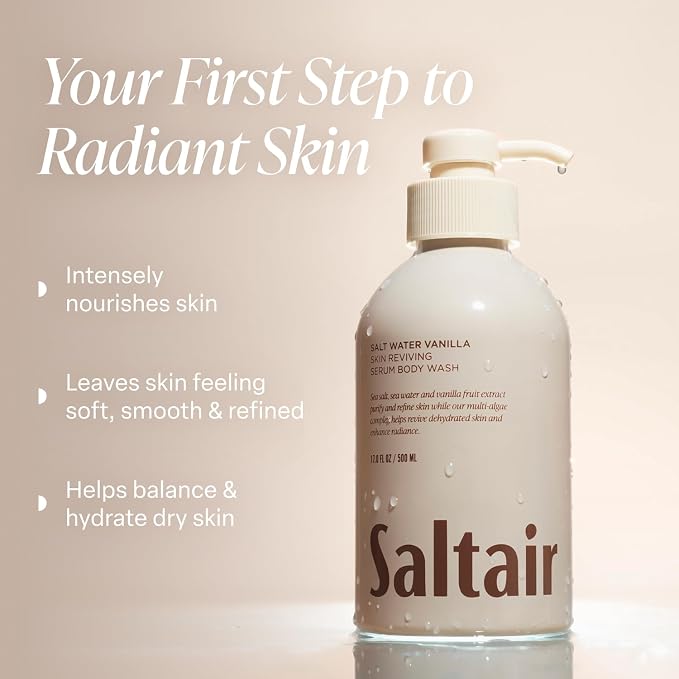 Saltair Body Wash, Salt Water Vanilla 2-Pack. Moisturizing Body Cleanser - Image 2