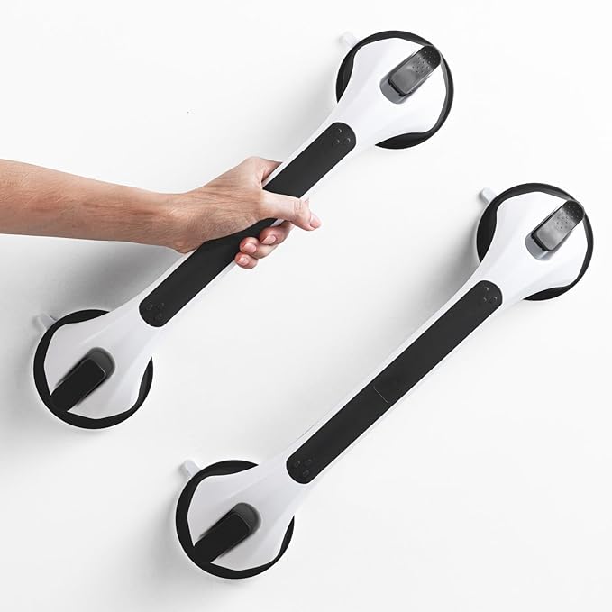 LEVERLOC 2 Pack Grab Bars for Bathtubs and Showers by LEVERLOC