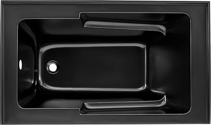 Voltaire 54 in. x 30 in. Acrylic Matte Black, Left-Hand Drain, Apron Bathtub - Image 9