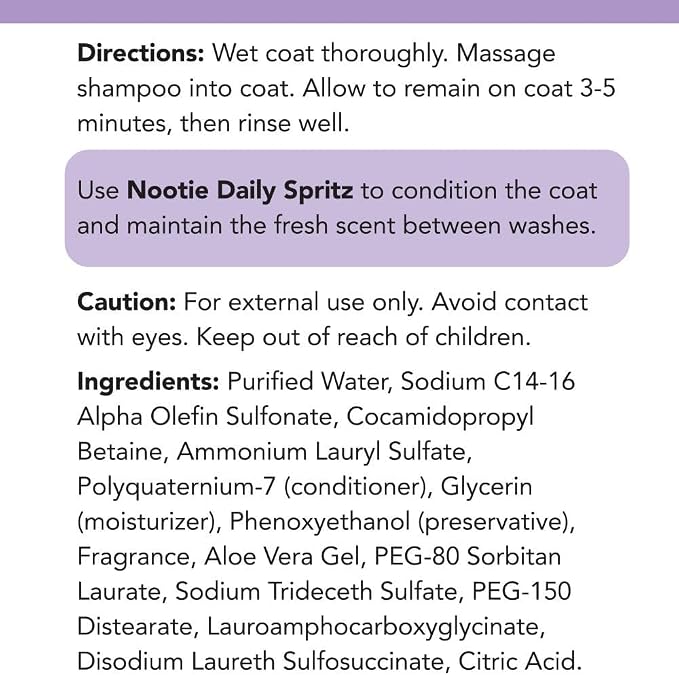 Nootie - Pet Shampoo for Sensitive Skin - Revitalizes Dry Skin & Coat - Natural - Image 7