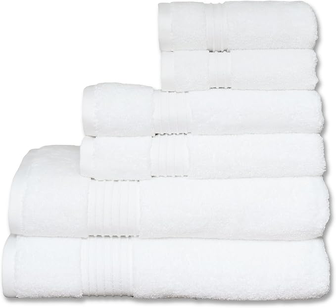 Milara Turkish Bath Towels Set of 6| 2 Bath Towels, 2 Hand Towels & 2 Wash by MilaraCreations