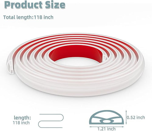 118Inch New Shower Threshold Water Dam Barrier, Collapsible Self-Adhesive - Image 2