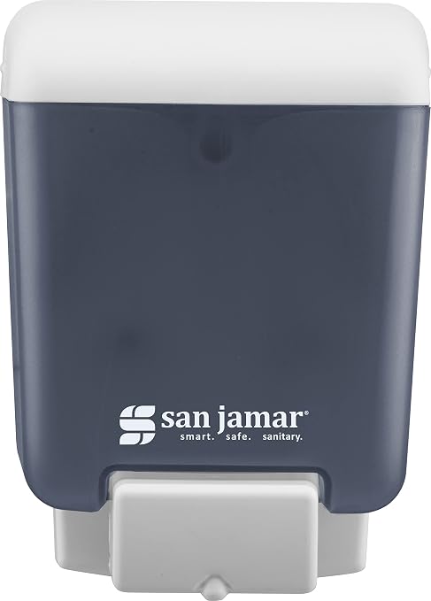San Jamar Classic Plastic Manual Soap Dispenser, Hand Sanitizer Dispenser - Image 3
