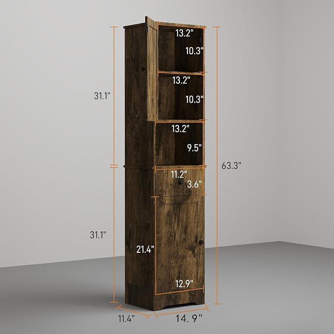 Tall Bathroom Cabinet, Storage Cabinet - Image 3